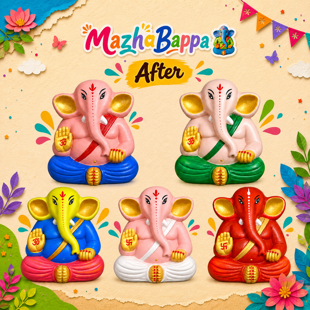 Eco Friendly Shadu Ganpati Painting Kit